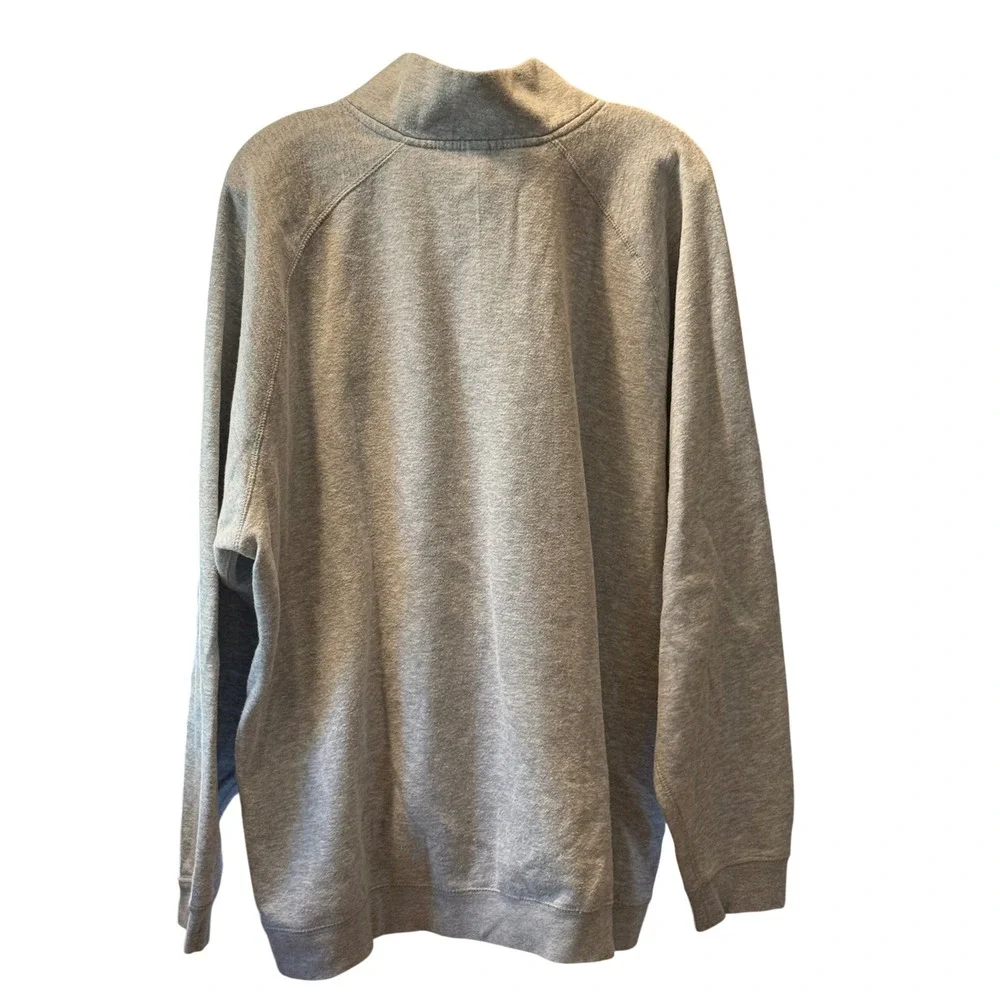 XL Ouray Sportswear Mens Air Force Quarter Zip Sweatshirt Heather Gray - Picture 2 of 7